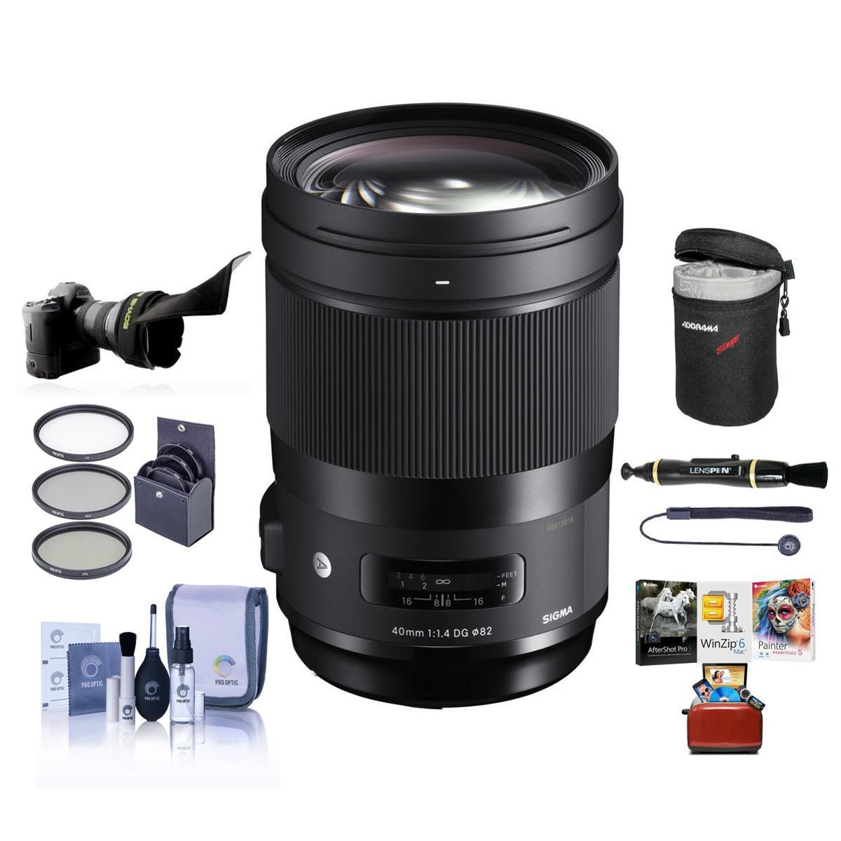 

Sigma 40mm f/1.4 DG HSM ART Lens for Nikon F with Free Mac Software & Acc Kit