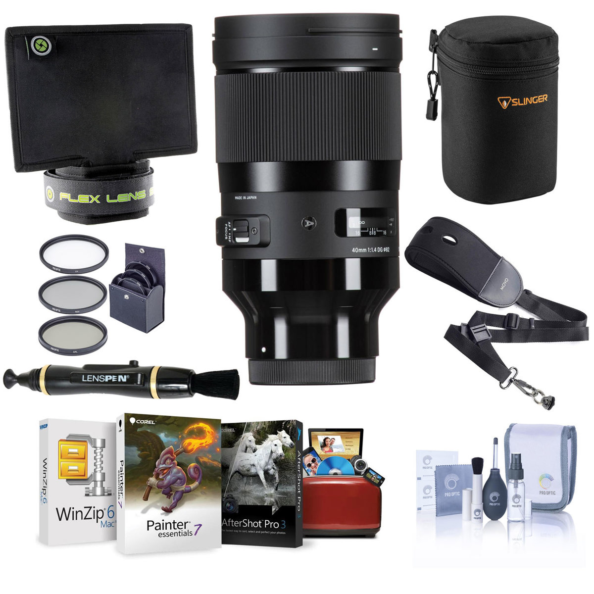 

Sigma 40mm f/1.4 DG HSM ART Lens for Sony E, Black with Mac Software & Acc Kit