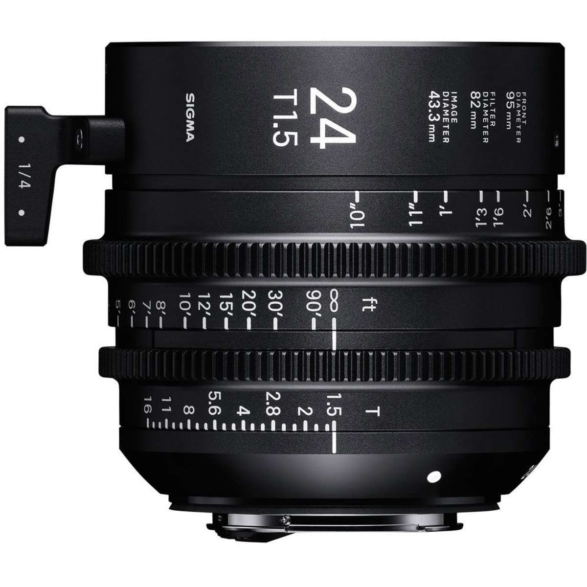 

Sigma 24mm T1.5 FF Fully Luminous High-Speed Prime Cine Lens for PL Mount, Feet