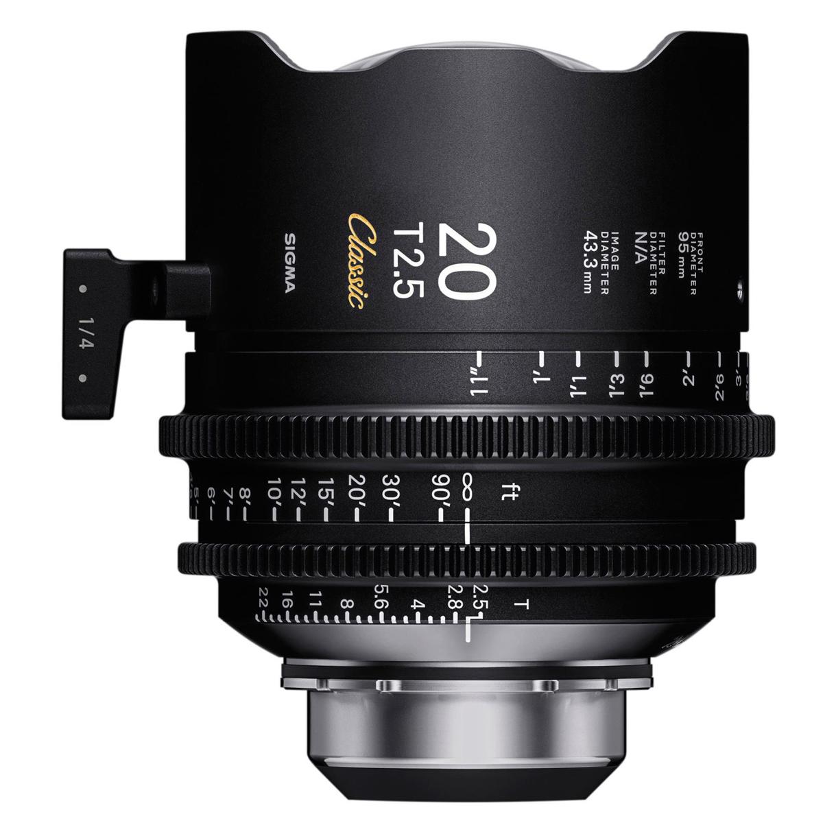 

Sigma 20mm T2.5 FF Classic Prime Line Lens, iTechnology, F/AP2 PL Mount, Feet