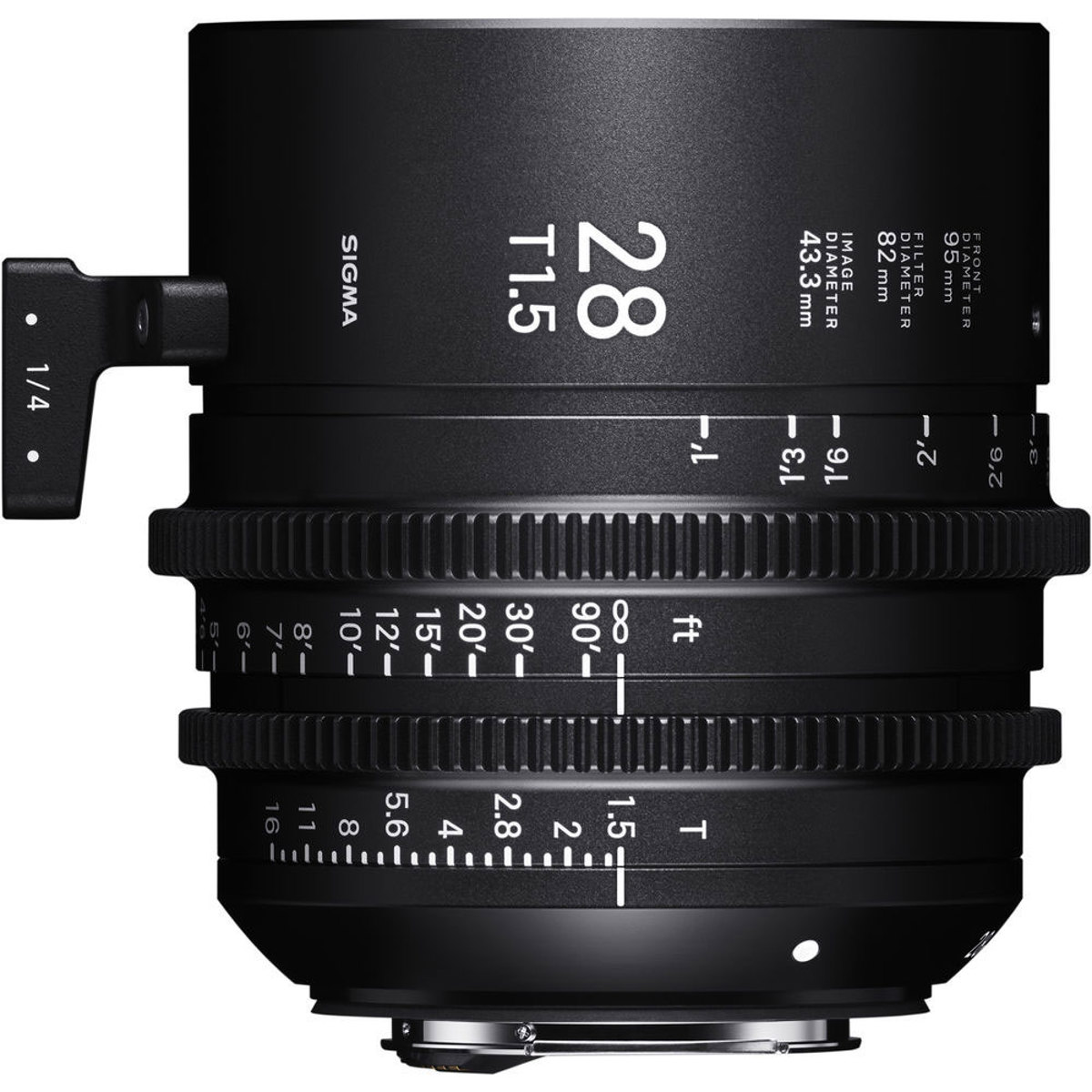 

Sigma 28mm T1.5 FF Fully Luminous High-Speed Prime Cine Lens for PL Mount, Feet
