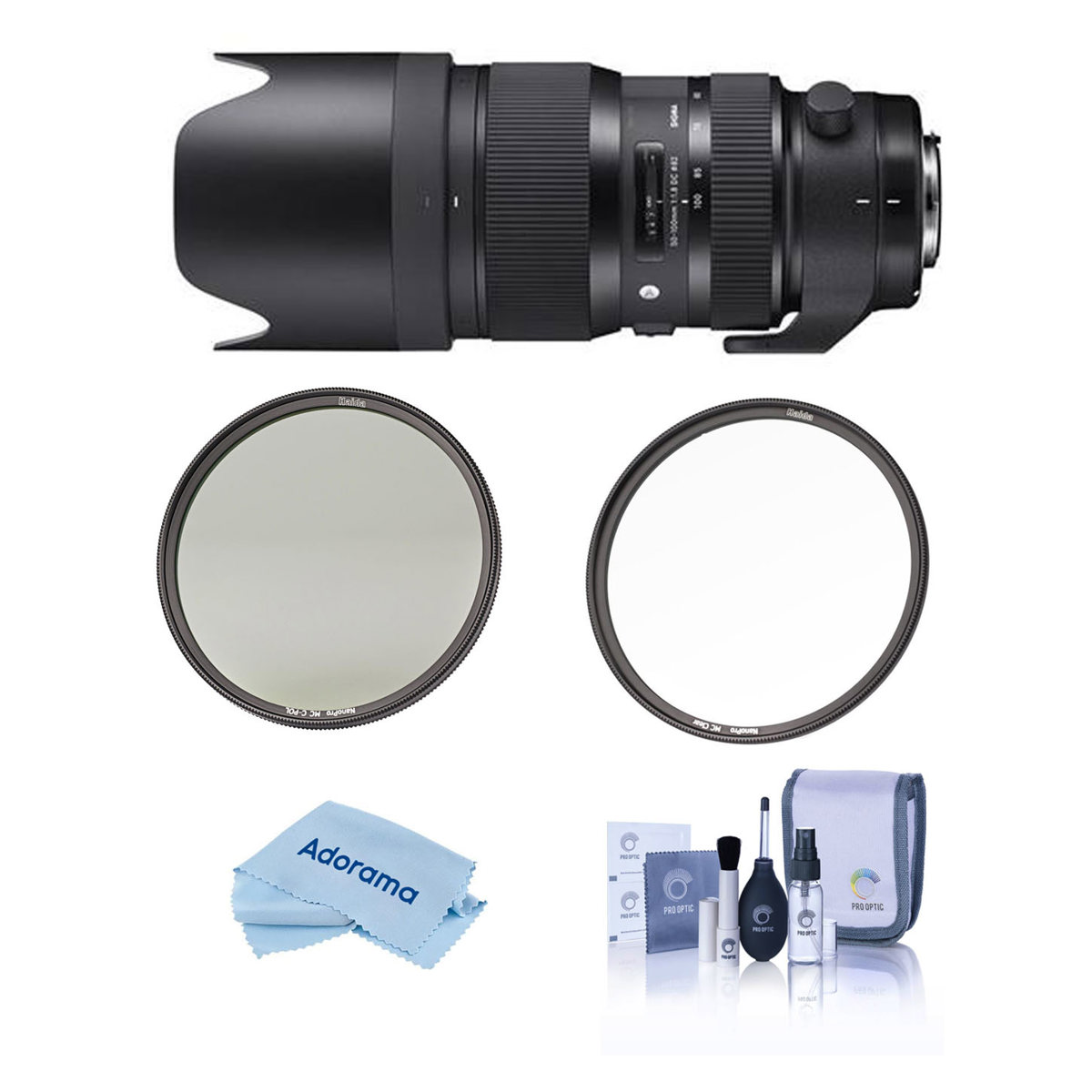

Sigma 50-100mm f/1.8 DC HSM Art Lens for Nikon F w/Haida CPL+Clear Filter Kit