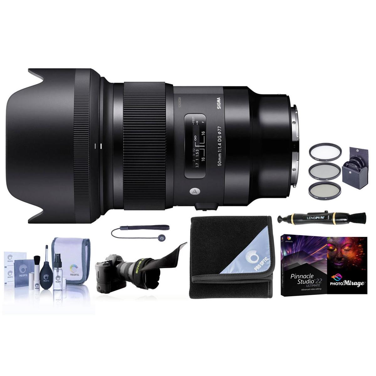 

Sigma 50mm f/1.4 DG HSM ART Lens for L Mount, Black with PC Software & Acc Kit