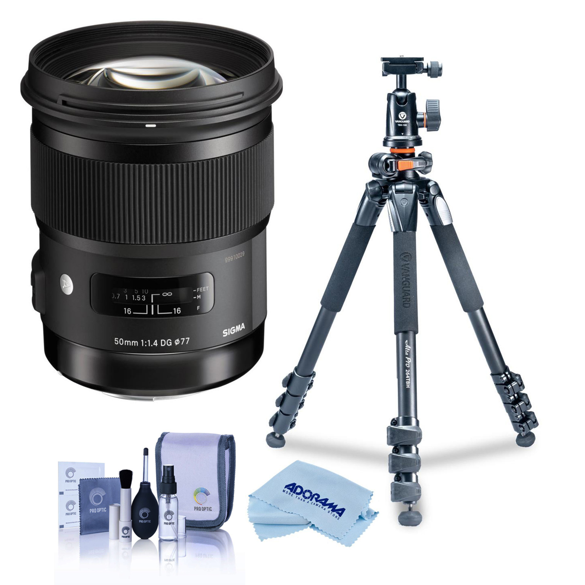 

Sigma 50mm f/1.4 DG HSM ART Lens for Leica L, Black w/Alta Pro 264AT Tripod Kit