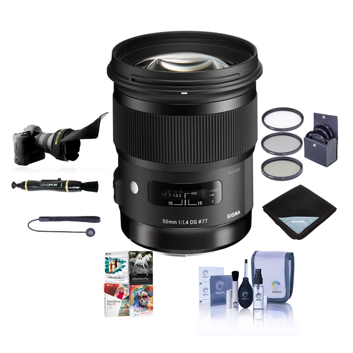 

Sigma 50mm f/1.4 DG HSM ART Lens for Nikon F with Free PC Software & Acc Kit