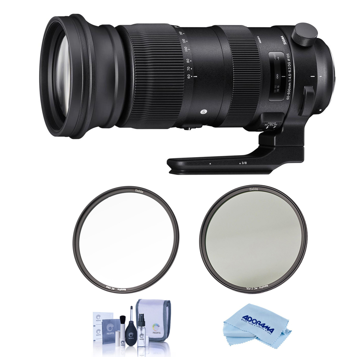 

Sigma 60-600mm f/4.5-6.3 DG OS HSM Sports Lens for Sigma SA/CPL+Clear Filter Kit