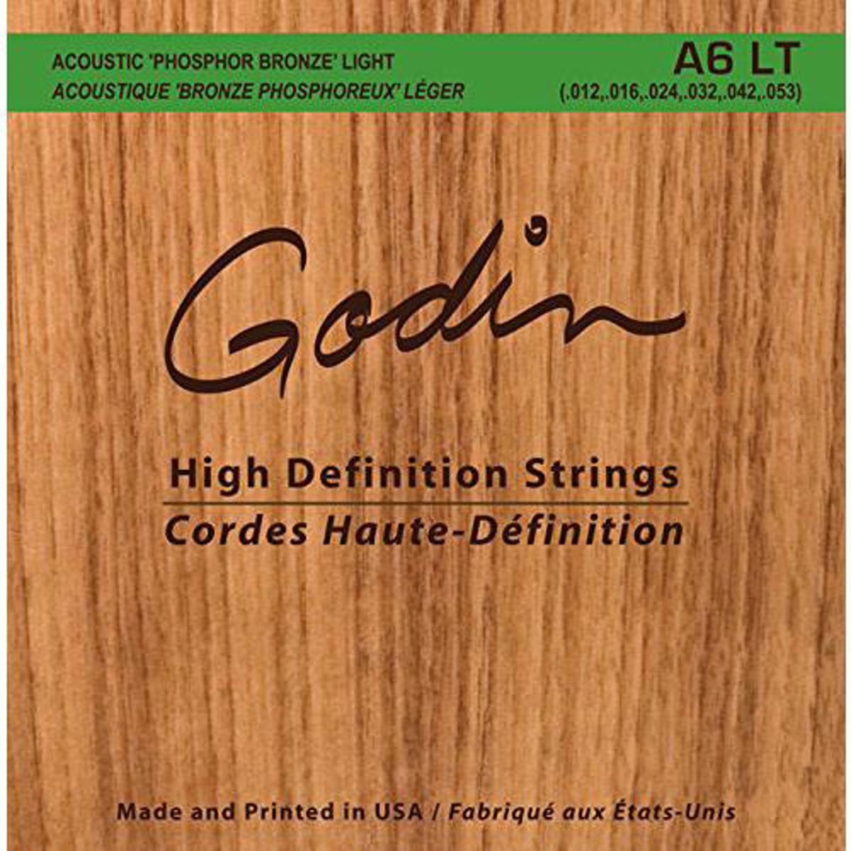 Image of Seagull Godin A6 LT Acoustic Guitar Strings