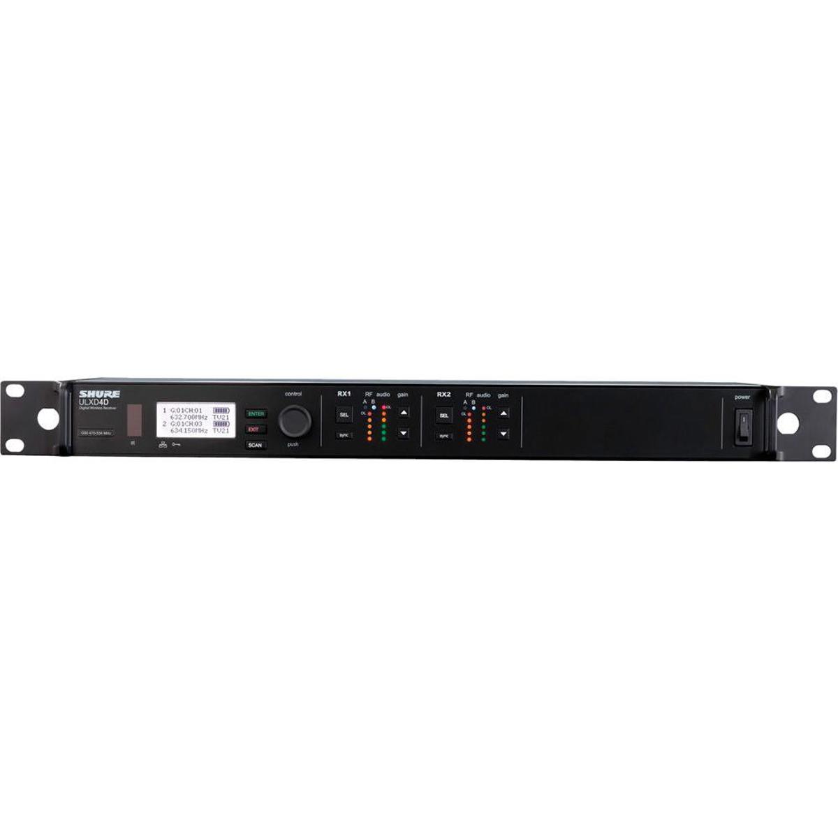 

Shure ULXD4D Dual-Channel Digital Wireless Receiver H50: 534 to 598 MHz