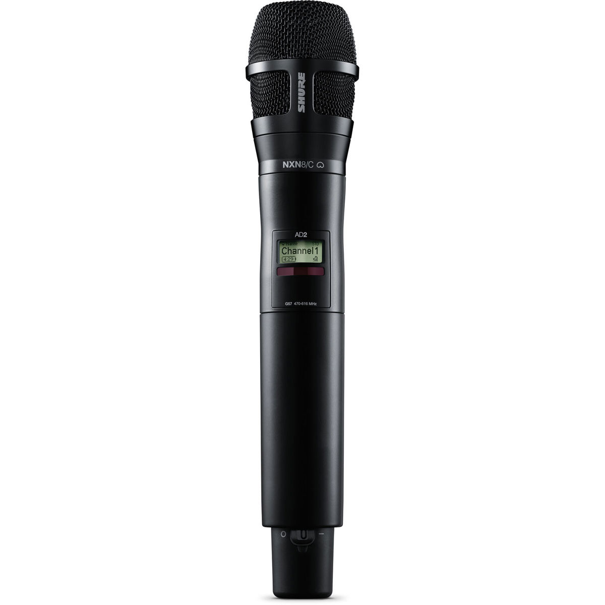 

Shure AD2/N8 Digital Wireless Handheld Tx with N8 Mic Capsule, G57: 470-616MHz Black Cardioid