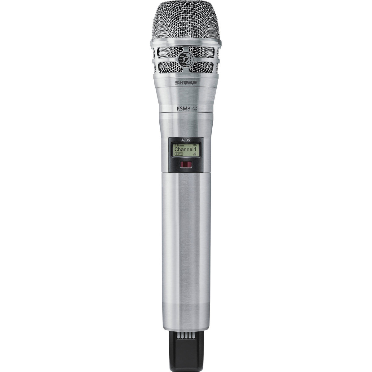 

Shure ADX2 Single Frequency Handheld Transmitter, KSM8 Dualdyne Capsule, Nickel