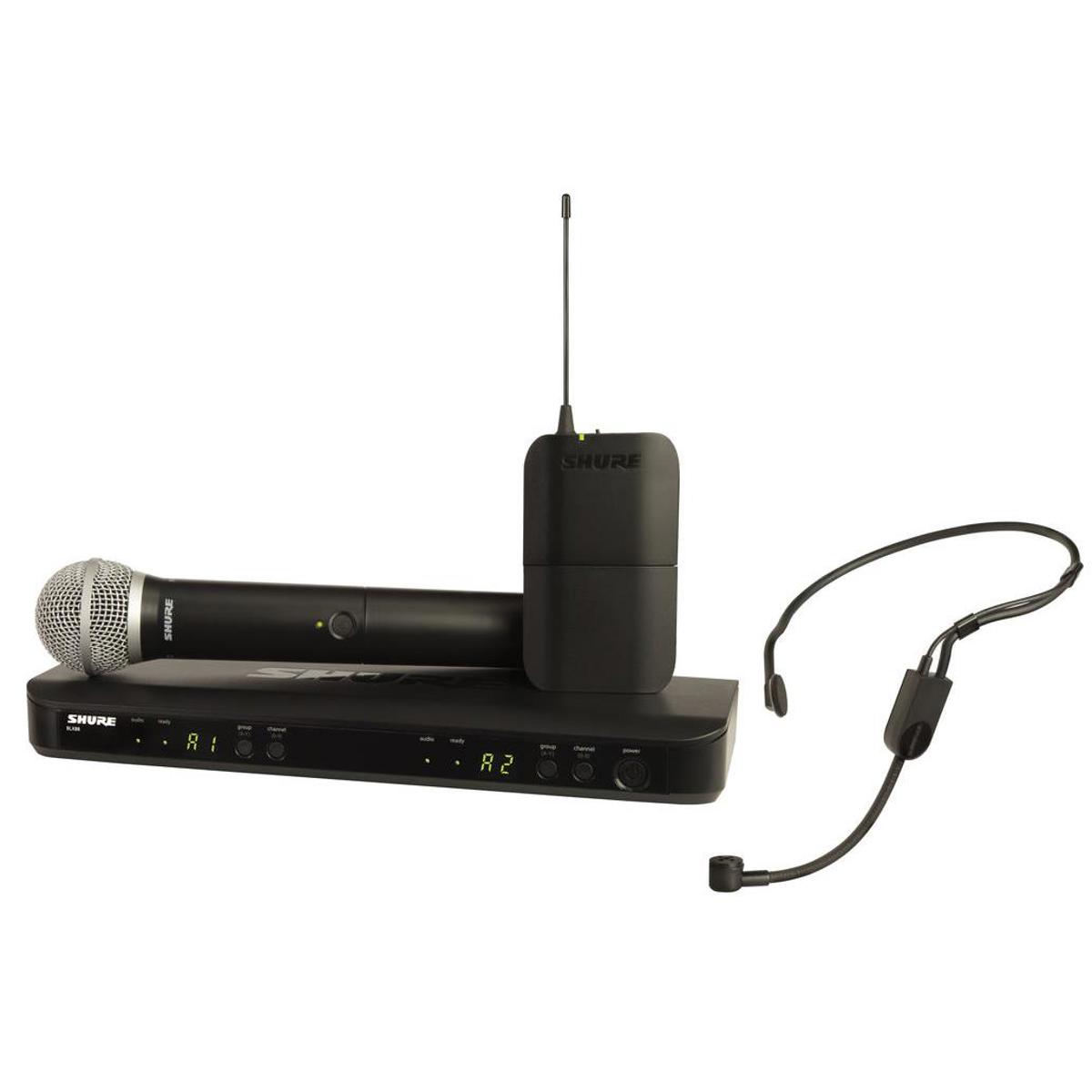 

Shure BLX1288 2-Channel Wireless Combo System with PG58 Capsule & PGA31 Headset H10: 542-572MHz