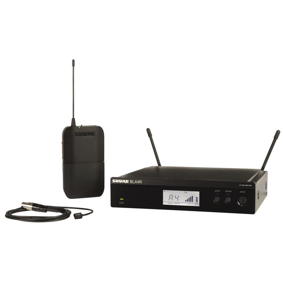 

Shure BLX14R/W93 Lavalier Wireless System, H10: 542.125-571.800MHz