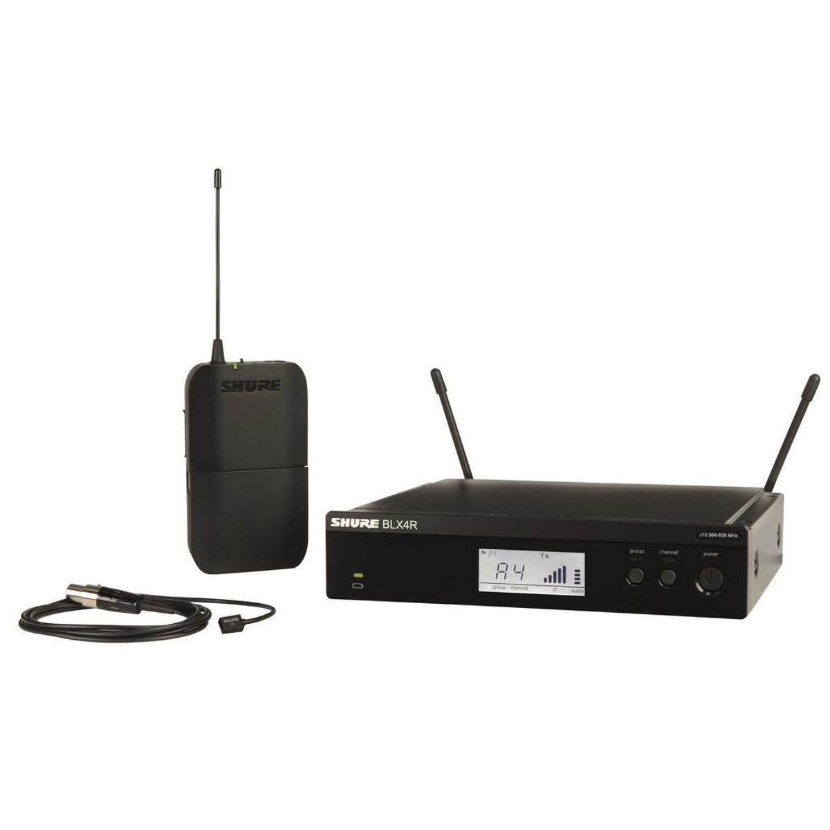 

Shure BLX14R/W93 Lavalier Wireless System, H9: 512.125-541.800MHz