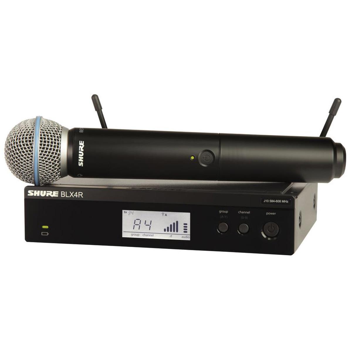 

Shure BLX24R/B58 Handheld Wireless System, H9: 512.125-541.800MHz