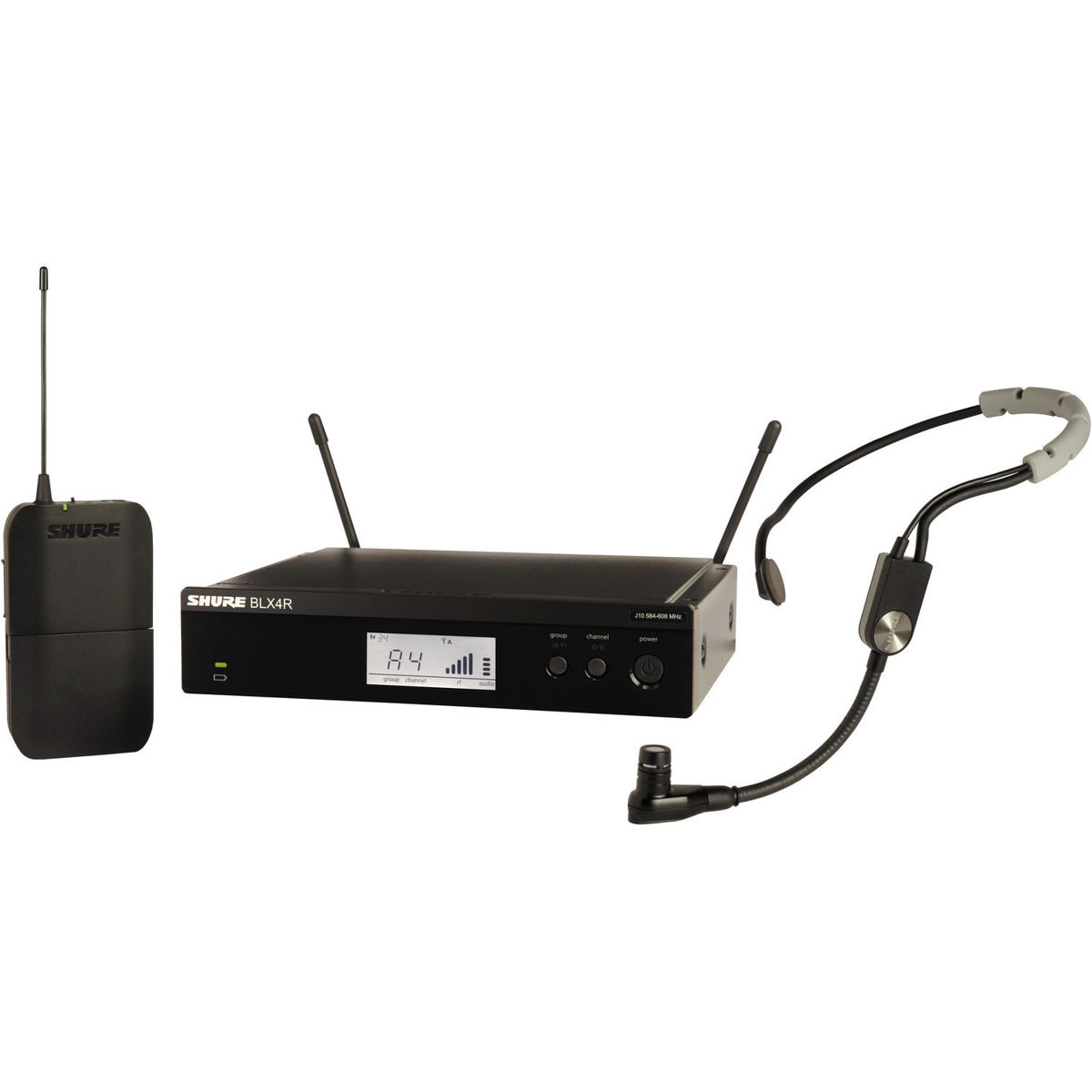

Shure BLX14R Wireless Rackmount Headset System with SM35 Microphone J11: 596-616MHz