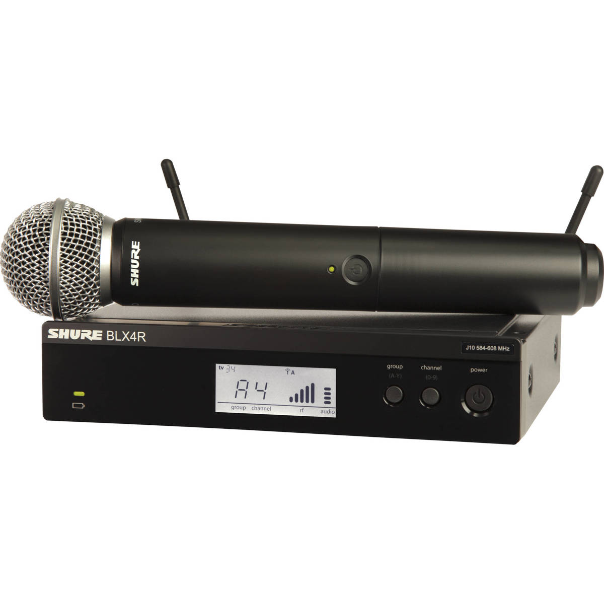 

Shure BLX24R Wireless Rackmount Handheld Microphone System with SM58 Capsule J11: 596-616MHz
