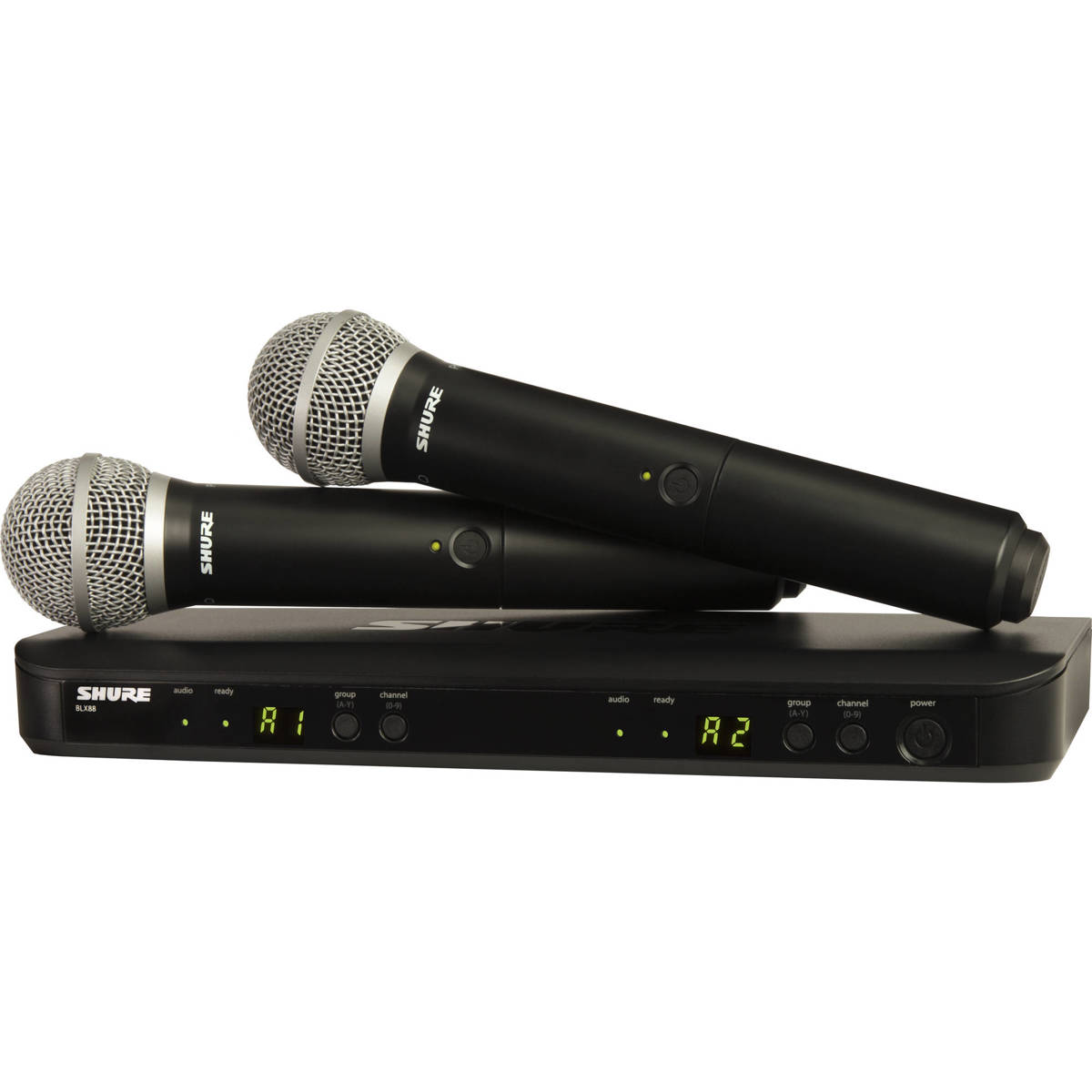 

Shure BLX288 Dual-Channel Wireless Handheld Microphone System with PG58 Capsule H11: 572-596MHz