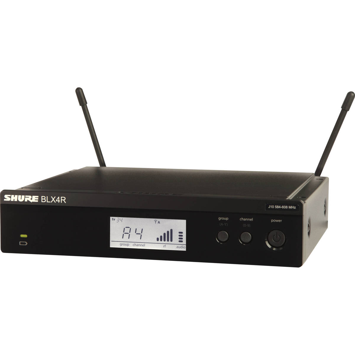 

Shure BLX4R Single-Channel Wireless Rackmount Receiver, H9: 512.125-541.800MHz