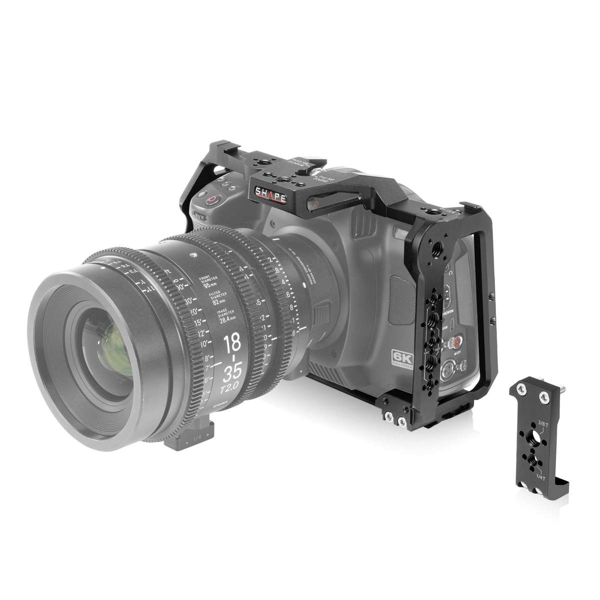 

Shape Full Camera Cage for Blackmagic Cinema Camera 6K, 6K Pro and 6K G2, Black