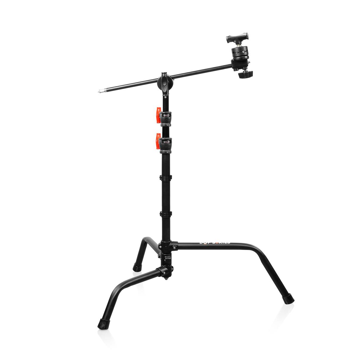 

Shape 65" 3-Section Aluminum C-Stand with 20" Arm and Grip Head, Black