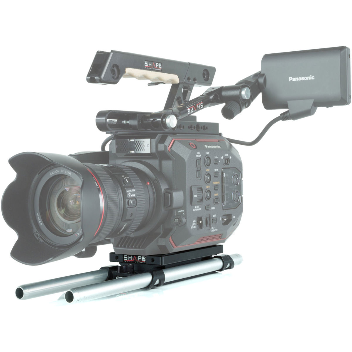 Image of Shape SHAPE Panasonic AU-EVA1 Baseplate with 15mm Rod System