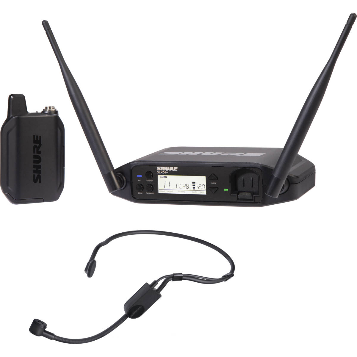 

Shure GLXD14+ Dual Band Digital Wireless System, SM35 Headset Mic,Z3: 2.4/5.8GHz