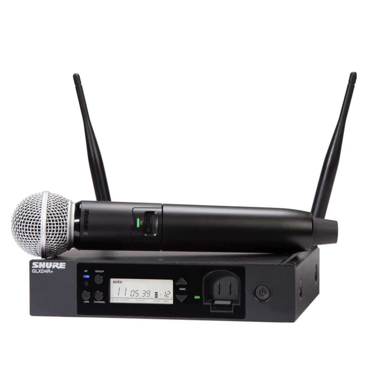 

Shure GLXD24R+ Dual Band Digital Wireless Rack System w/SM58 Mic, Z3: 2.4/5.8GHz