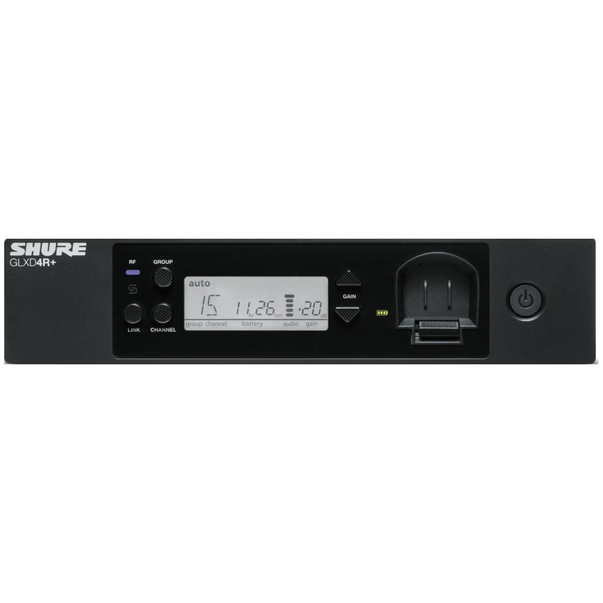 

Shure GLXD4R+ Dual Band Digital Wireless Rackmount Receiver, Z3: 2.4/5.8GHz