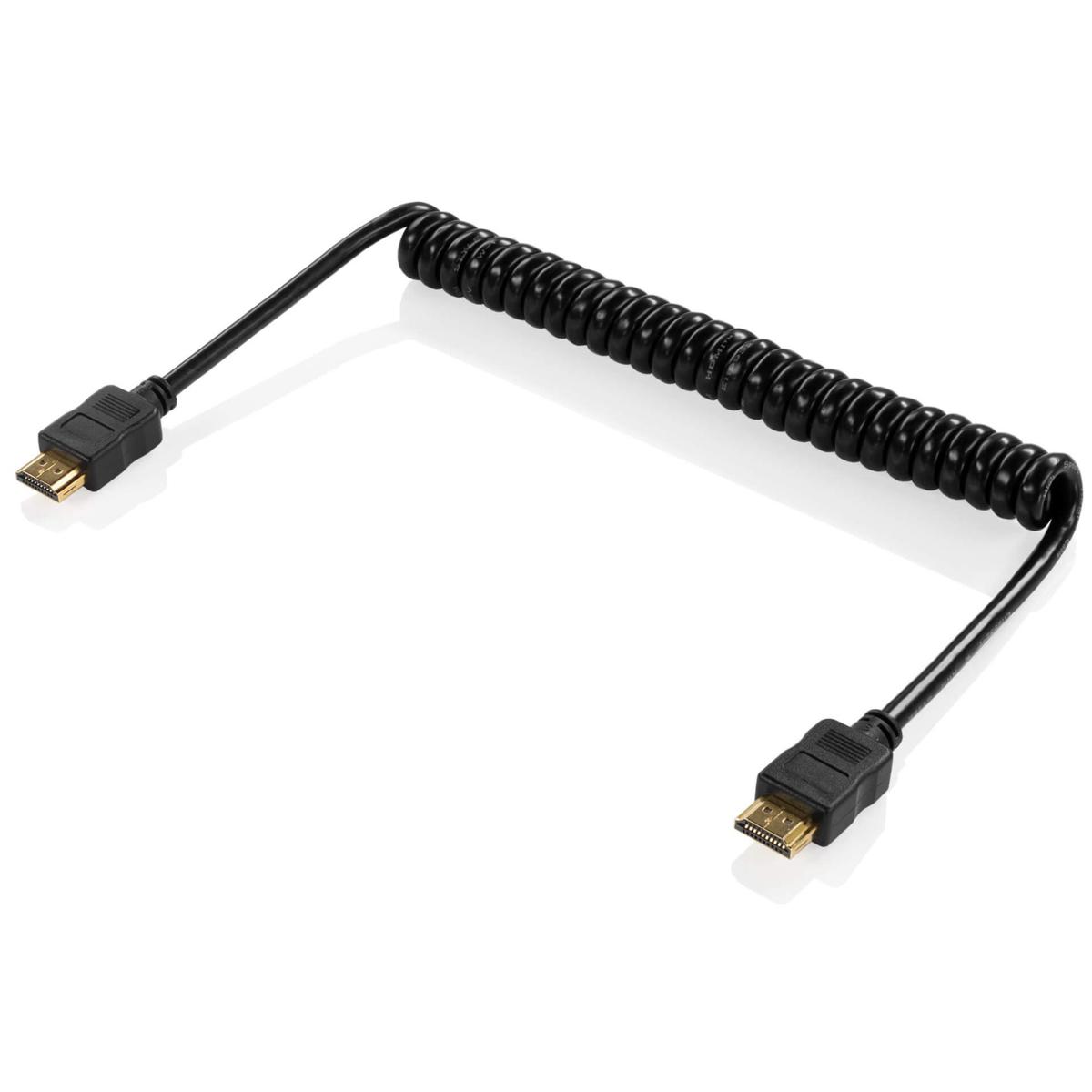 

Shape 16" to 32" 4K 2.0 HDMI Type-A to HDMI Type-A Male Coiled Cable