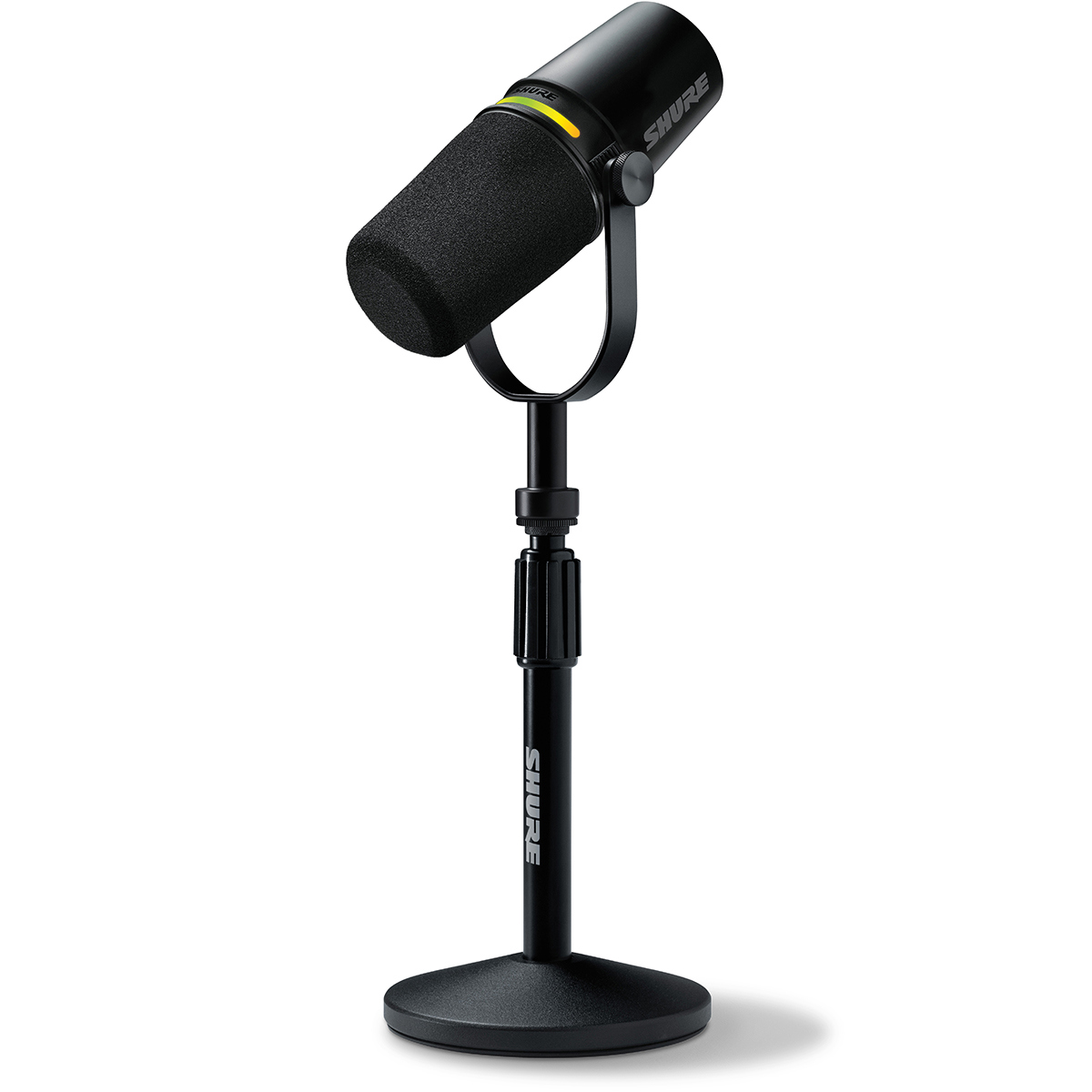 

Shure MV7+ XLR/USB-C Hybrid Cardioid Dynamic Podcasting Microphone w/Stand,Black