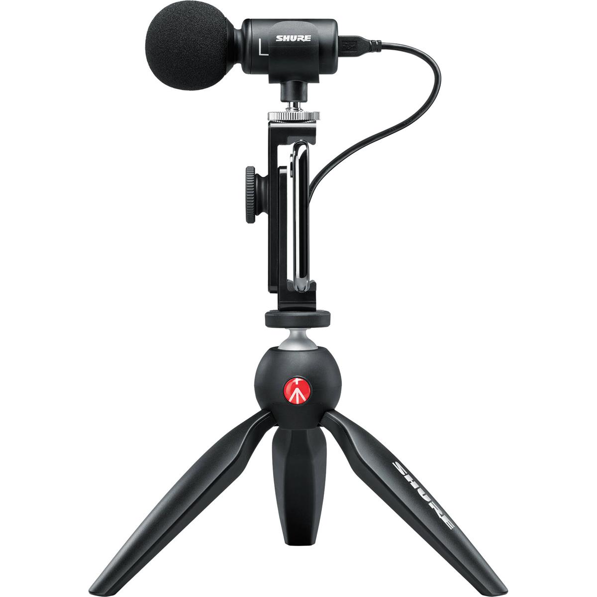 Shure MV88+ Video Kit w/Digital Stereo Microphone for iOS & Android Smartphones -  MV88+DIG-VIDKIT