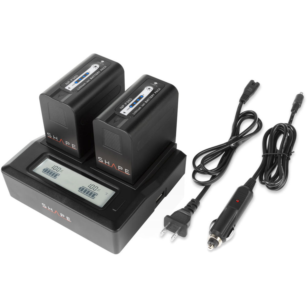 

Shape NP-F980 Lithium-ion Two batteries with NP-F Dual LCD Charger