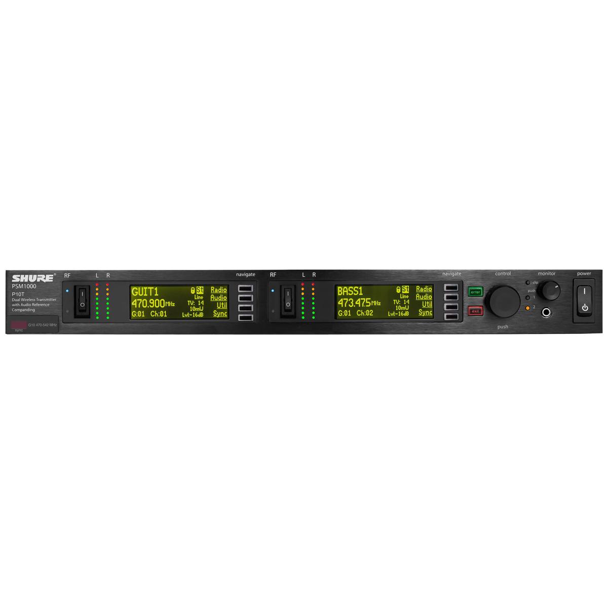 

Shure P10T Full-Rack Dual Channel Wireless Transmitter, J8A: 554-616MHz