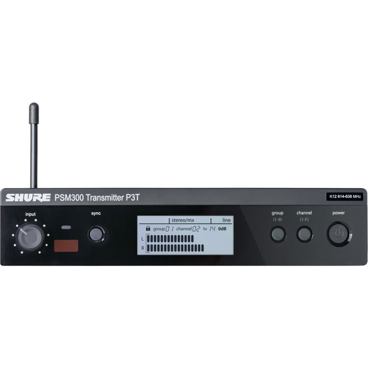 

Shure P3T-H20 Half Rack Wireless Bodypack Transmitter, Band H20: 518.2-541.8 MHz