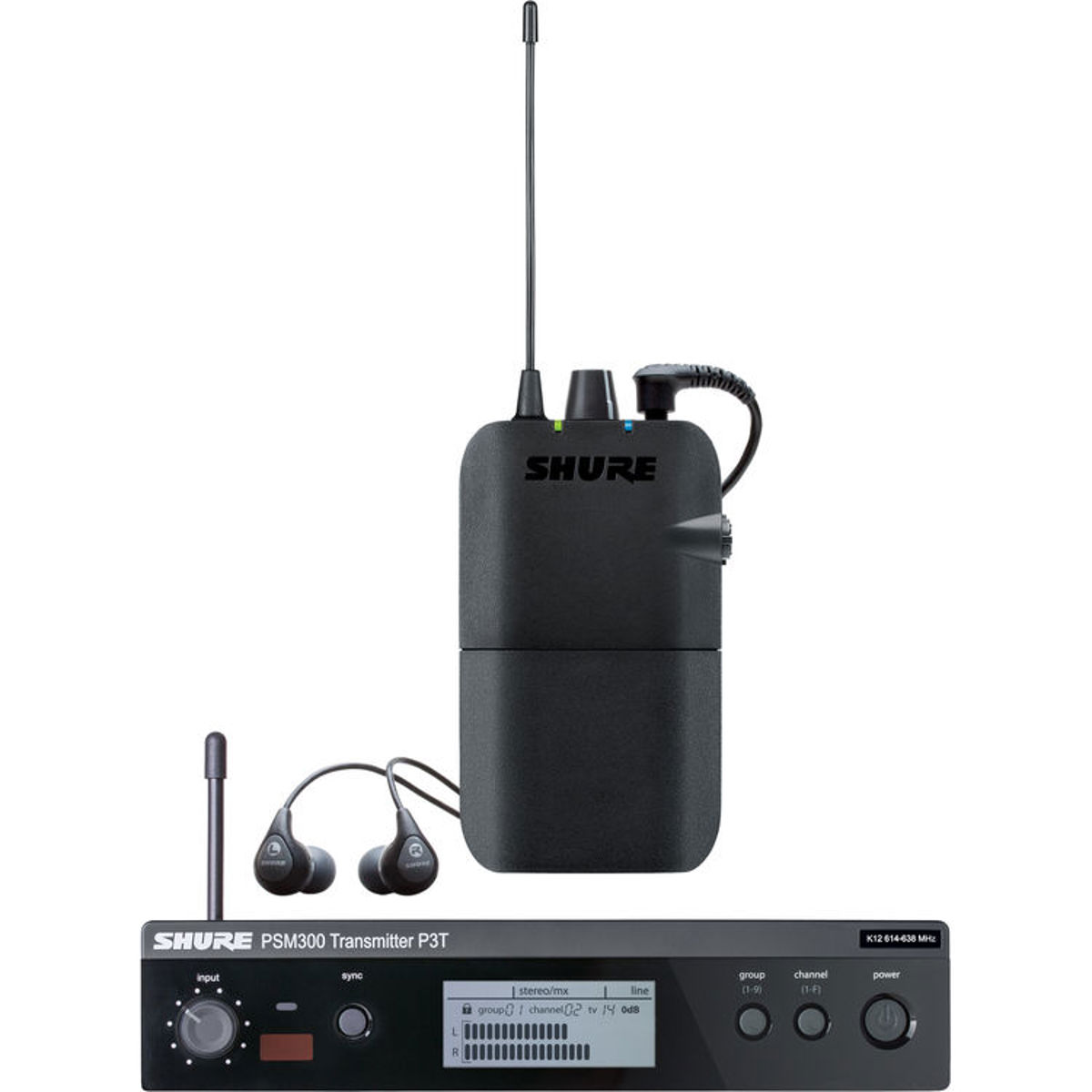 

Shure PSM 300 Stereo Personal Wireless Monitor System, Band H20: 518-541 MHz