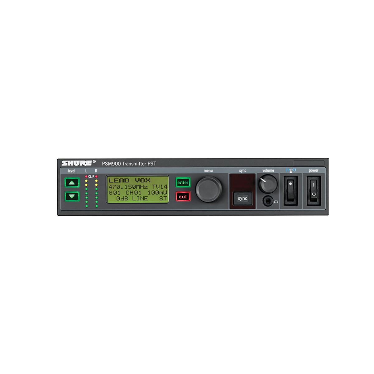

Shure P9T Wireless Transmitter for PSM900 System H21: 542-578MHz