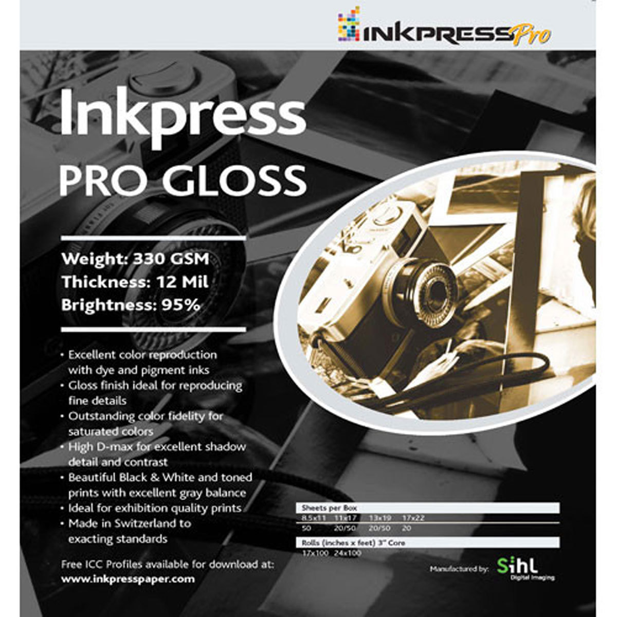 

Inkpress Pro Gloss Glossy Photo Paper(24"x100' Roll)