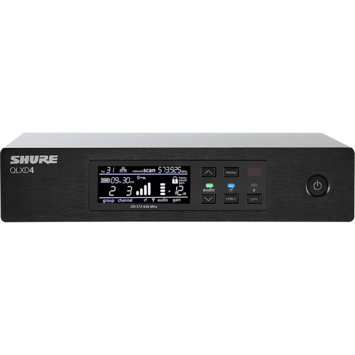 

Shure QLXD4 VHF Digital Wireless Receiver, V50: 174.120 to 215.820 MHz Band