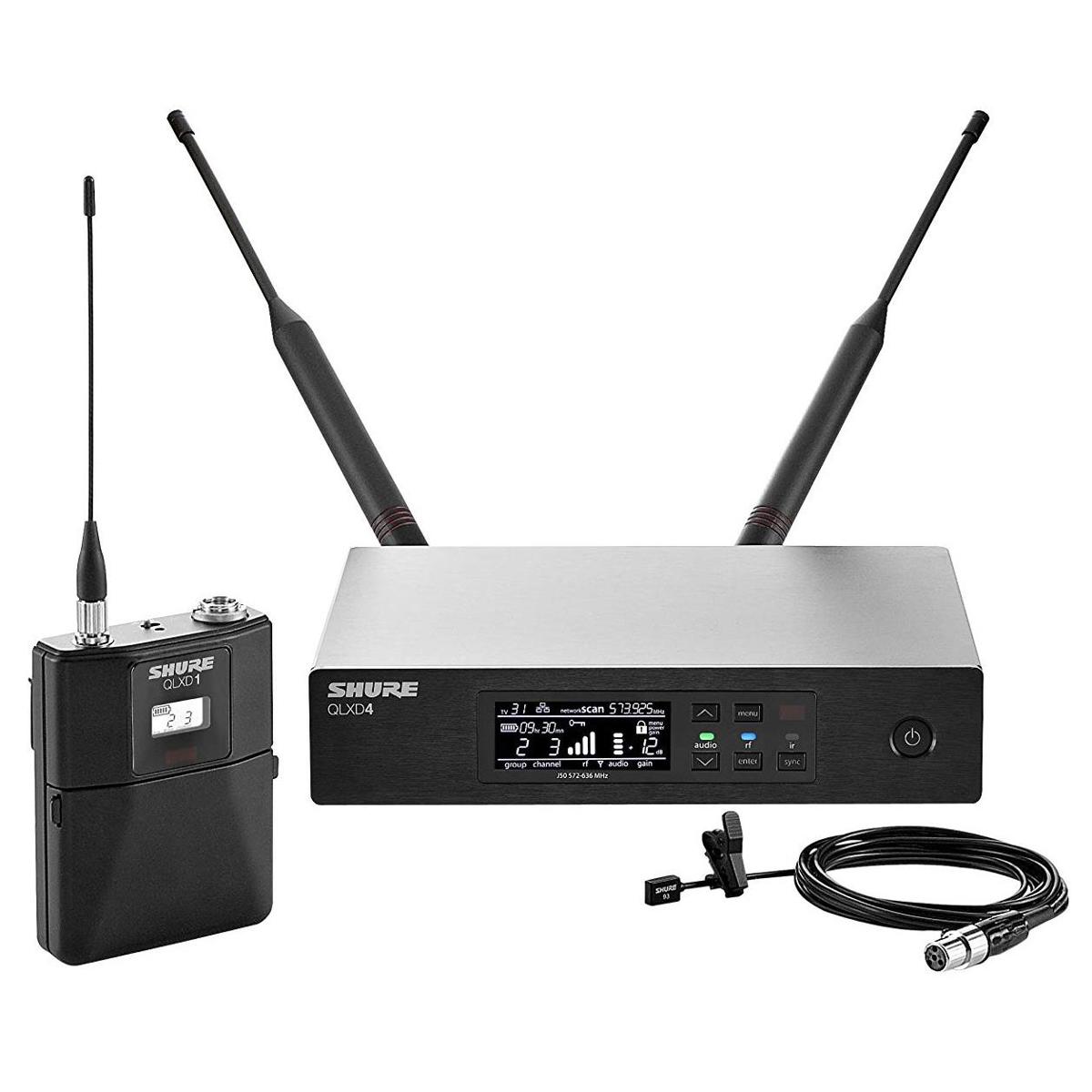 

Shure QLXD14/93 Lavalier Wireless Microphone System, J50A: 572 - 616MHz