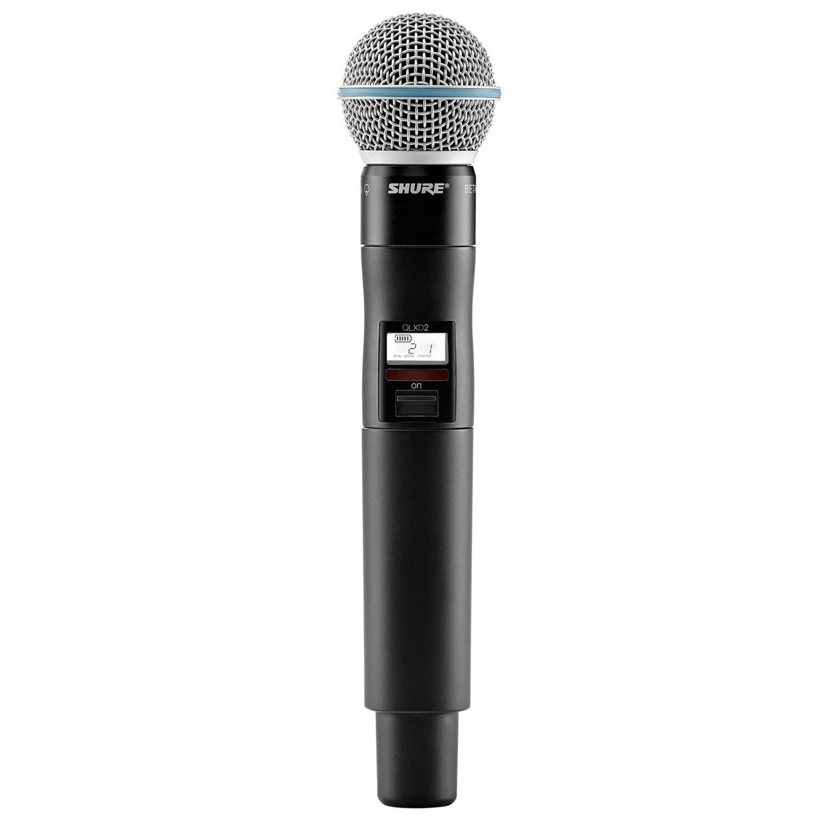 

Shure QLXD2 Wireless Handheld Transmitter, Beta 58A Mic, J50A: 572 - 616MHz