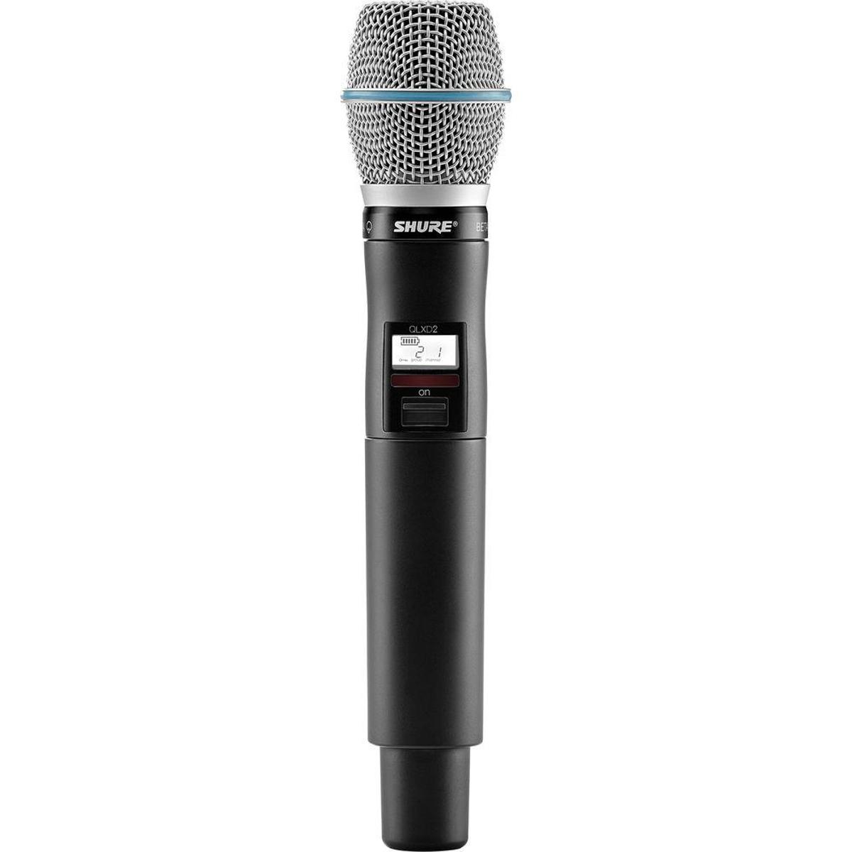 

Shure QLXD2 Handheld Wireless Mic Transmitter with BETA87C Cartridge, 470-534MHz