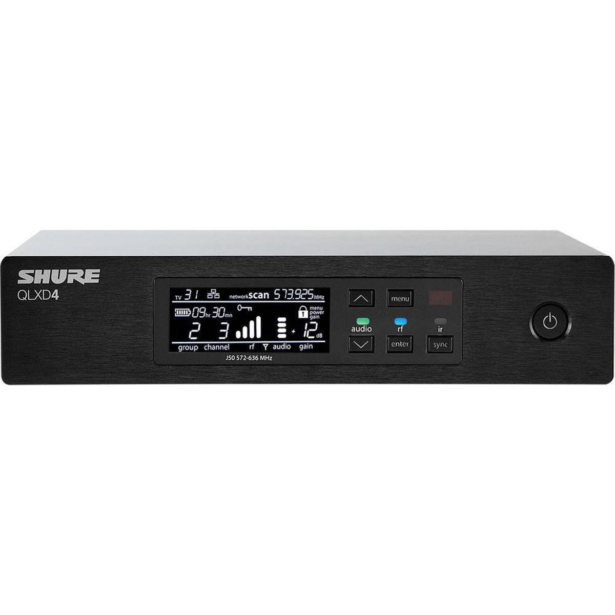 

Shure QLXD4 Half-Rack Digital Wireless Receiver G50: 470-534MHz