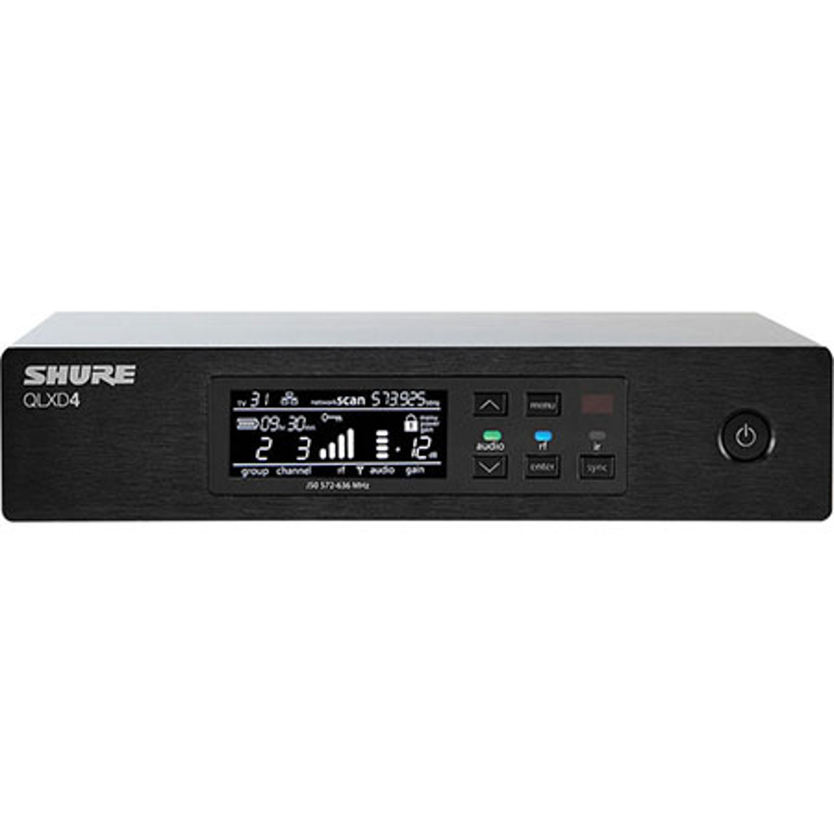 

Shure QLXD4 Half-Rack Digital Wireless Receiver H50: 534-598MHz