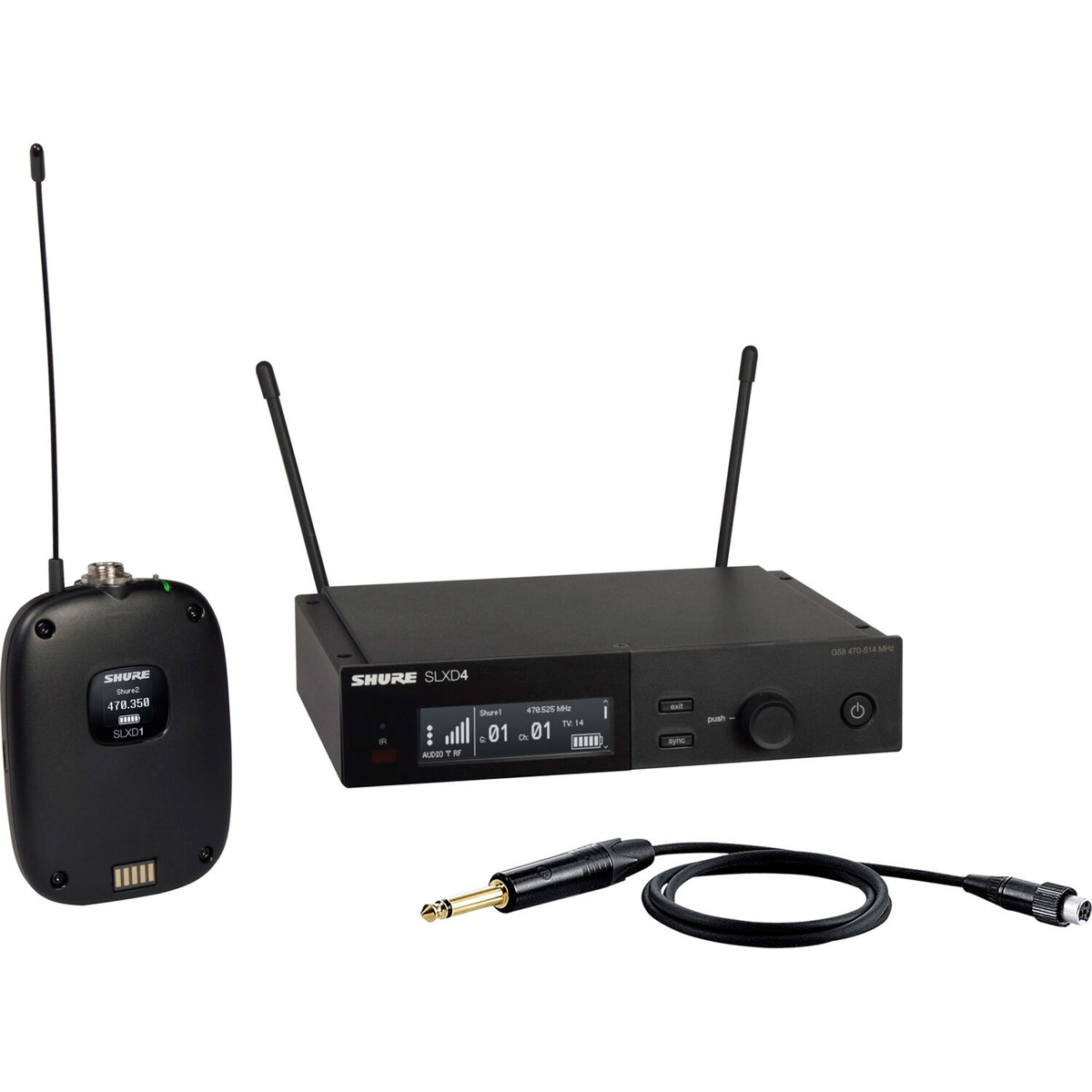 

Shure SLXD14 Single-Channel Digital Wireless Instrument System, H55: 514-558MHz