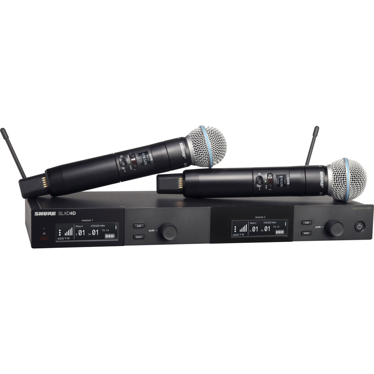 

Shure SLXD24D/B58 2-Channel Digital Wireless Vocal System w/Beta 58 Mic Capsule J52: 558-616MHz