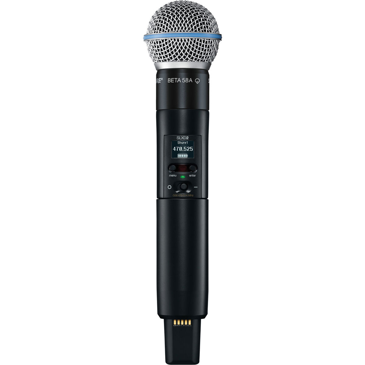 

Shure SLXD2/B58 Handheld Digital Tx w/ Beta 58 Mic Capsule, H55: 514-558MHz