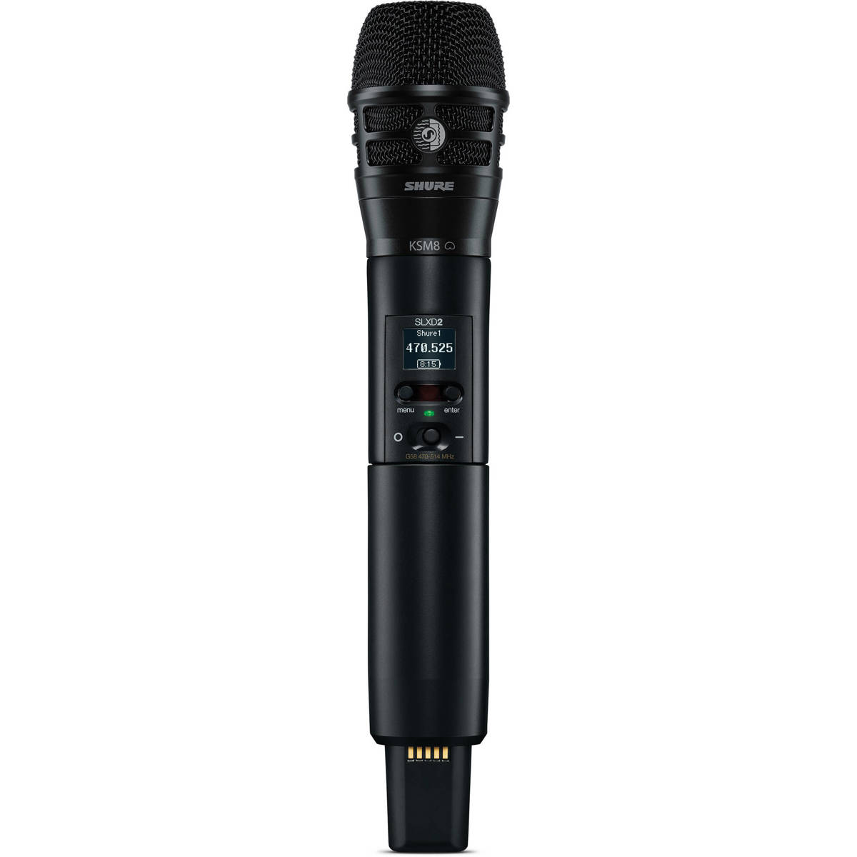 

Shure SLXD2/K8B Handheld Tx with KSM8 Mic Capsule, J52: 558-602MHz, 614-616MHz