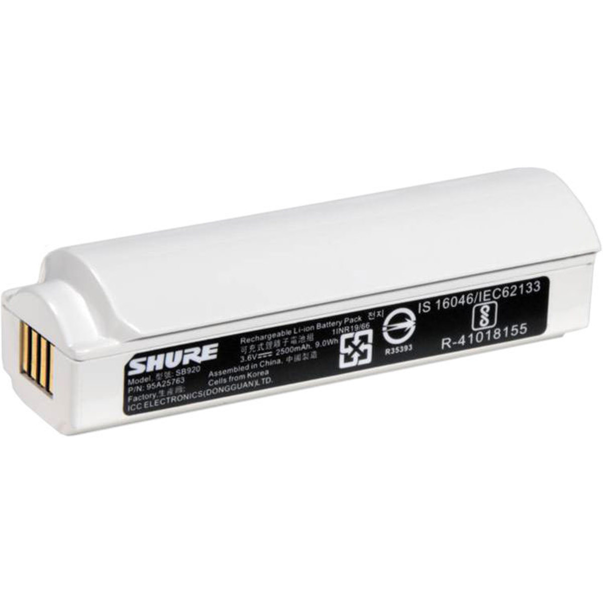 

Shure SB920 Rechargeable Lithium-Ion Battery for ADX2 and ADX2/FD Transmitters