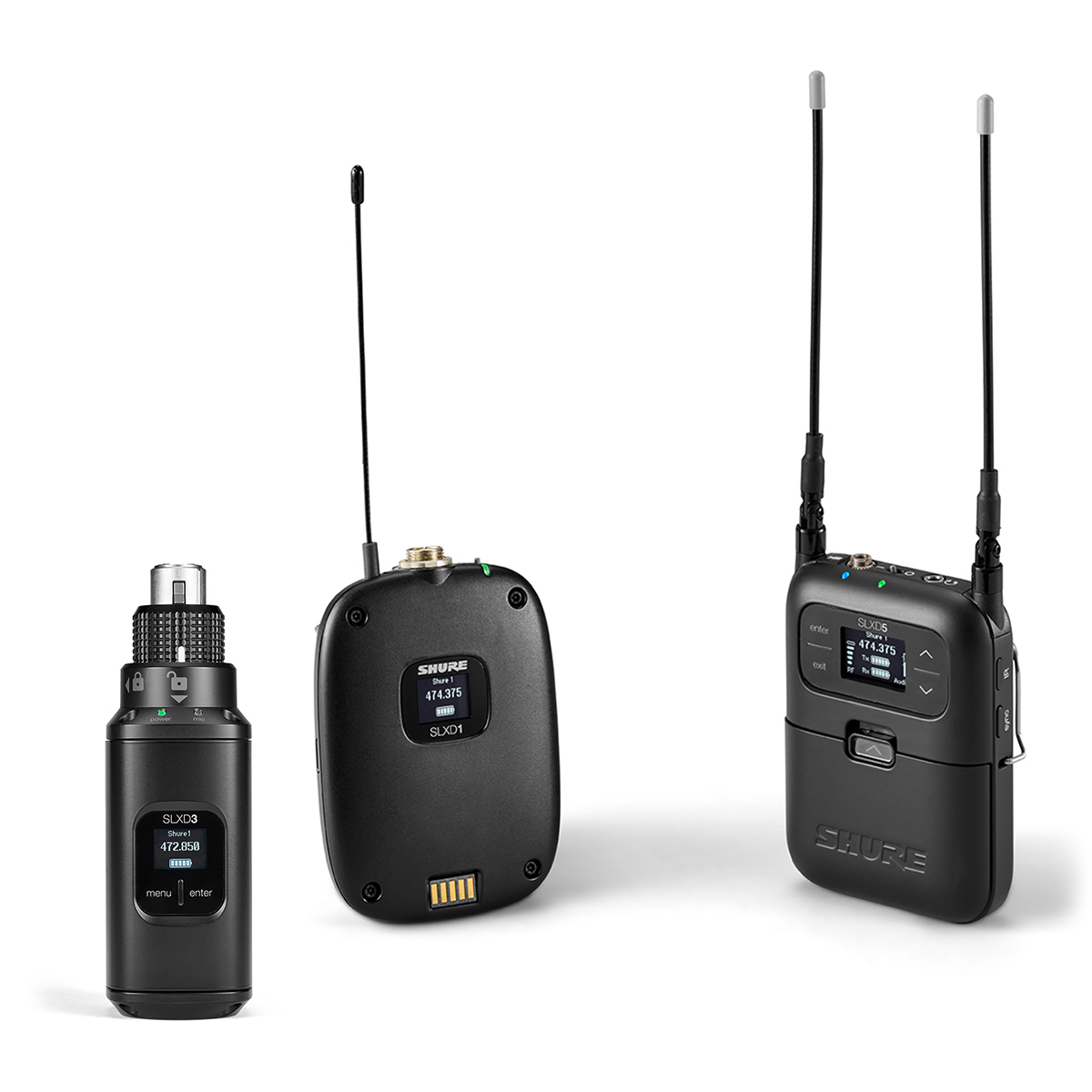 

Shure SLXD15/85 Wireless Mic System w/WL185 Lav Mic & SLXD3 Tx, H55: 514-558MHz