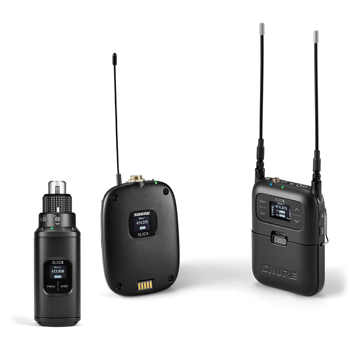 

Shure SLXD15/85 Wireless Mic System w/WL185 Lav Mic & SLXD3 Tx, J52: 558-616MHz